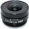 BINGNU Obiettivo zoom, obiettivo varifocale, Obiettivo CS da 3,0 Megapixel da 2,1 mm Obiettivo con iride fissa Obiettivo CCTV con attacco CS Ampio angolo di visione 133 gradi for telecamera CCTV da 1/2,7 3M