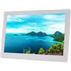 DSeenLeap Cornice per foto elettronica Cornice per foto digitale in bianco e nero con schermo rigido IPS Full View Album fotografico elettronico HD con supporto HDMI 1080P Macchina pubblicitaria (bianco 17)