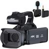 BAFEIYA Registratore per videocamera Vlogging con videocamera Videocamera professionale Full 4K Zoom 18X 4quot;Touch Screen 64MP Videocamera Time Lapse Digital Recorder Streaming Webcam(16G SD Card,With Micro