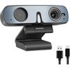 ROCWARE Telecamera per streaming, RC28, webcam per streaming con microfono da gioco, FOV regolabile, modalità Hi-Fi, 1080p 60 fps, webcam per streaming, OBS, giochi, zoom, Skype, FaceTime, Teams