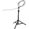 Yctze Luce LED per Selfie Dimmerabile da 20 Cm con Treppiede e Supporto per Telefono - Alimentazione USB e Temperatura Colore Video Lampada Dal Vivo Fotografia e Streaming - Design Portatile Tutte