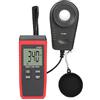 AMRTTWY Misuratore di luce, Misuratore Di Luce UT383S 200.000 LUX Luxmetro Digitale Luminanza Lux Fc Test Max Min Illuminometri Fotometro