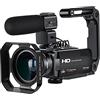 LEPREM Videocamera per vlogging 4K Videocamera videocamera Full HD Z20 1080p IR Camere Vlog VISO Night Vision for il blogger che spara a casa uso domestico Adatto per la registrazione di brevi video(Size:Bun