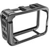 Generico Compatibile con il telaio della gabbia for fotocamera DJI Action6 | Fit Action6, supporto base pieghevole, adatto for riprese in prima persona al collo