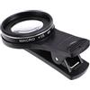 Zerodeko Obiettivo Macro per Smartphone 37mm 15x Nero in Lega di Alluminio Aeronautico Rivestimento Multistrato Resistente per Fotografia Mobile