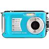 HUIOP action camera impermeabile HUIOP Action camera 1080P Ultra HD con schermo TFT da 2,7 pollici Anti-vibrazione da 30 MP Subacquea Impermeabile da 3 metri Supporto zoom digitale 16× Scheda TF da 128 GB c
