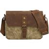 Generic Borsa for fotografia all'aperto Fotocamera DSLR Tela impermeabile retrò con obiettivo micro monospalla in pelle bovina(Kahaki)