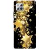 MUTOUREN Cover per Samsung Galaxy A42 5G Custodia in Silicone TPU Trasparenti Ultra Sottile Antigraffio Antiurto Protettivo Case con Pellicola Proteggi Schermo, Stelle Scintillanti Dorate