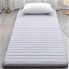XDone Materasso a pavimento, singolo, ispessito, 5 cm, morbido, tatami giapponese, portatile, arrotolabile, letto pieghevole, per casa e campeggio (grigio, 90 x 200 cm)