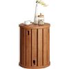 OEUBEQ Set di 4 sgabelli impilabili in legno, stile minimalista, sgabello in legno massello, per risparmiare spazio, sgabelli versatili per soggiorno, camera da letto, balcone, ciliegio