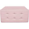 cecaro group POUFF POUF CONTENITORE ECOPELLE PANCA BAULE IMBOTTITO BOTTONI TRAPUNTATO VARI COLORI (ROSA)