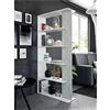 Salone Negozio Online Kit LIBRERIA Alida Design CM 90X25X180H Bianco/Cemento