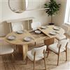 PLLBIKK Tavolo da pranzo rotondo allungabile 160/200x90x75cm, tavolo da pranzo ovale allungabile, tavolo da caffè e tempo libero, tavolo da pranzo, tavolo da cucina, per 6-8 persone, per cucina, soggiorno