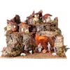 Holyart Villaggio Illuminato di Montagna 40x30x25 cm presepe 6-8 cm, Vuota