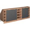 Vicco Mobile cucina sottotetto R-Line, Antracite-oro, 210 cm Set di 5 carcasse armadio profondità 60 cm, adatto per pareti inclinate e montaggio cucina variabile