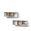 Livinity Mensola da parete Lorena, Rovere bianco/dorato, 90 x 30 cm Set di 2