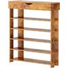 sogesfurniture Scarpiera in legno a 5 livelli, per 20 paia di scarpe, ideale per corridoio, corridoio, scale, 75 x 30 x 94 cm, marrone vintage, 10CZWKL24-FG