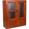 NUOBESTY Marrone Mobiletto da Parete Vintage Doppie Porte Legno | Montaggio Semplice, Capienza Ampia, Lavorazione Accurata, Soluzione Salvaspazio per Soggiorno, Cucina, Bagno e Corridoio