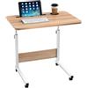 EXSELTMAN Scrivania per Computer, Tavolino Ausiliario con Ruote, 60x40x62-85 cm, Scrivania da Ufficio, Piccola Scrivania, Adatto per Ufficio, Camera da Letto, Divano