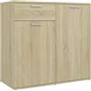 vidaXL Credenza Rovere Sonoma 80x36x75 cm in Legno Multistrato