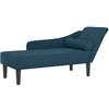 vidaXL Chaise Longue con Cuscini Blu in Velluto, divano letto, divano imbottito, seduta da soggiorno, dormeuse, seduta da salotto, divano 2 posti