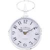 levandeo William Marchant - Orologio da parete in metallo, stile shabby chic, stile rustico, stile rustico, stile rustico