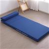 XXIUDEE Materasso pieghevole tatami con rivestimento rimovibile, materassino pieghevole per meditazione, yoga, bambini ospiti, soggiorno, pigiama party, tenda da viaggio e auto (160 x 60 x 10 cm, blu)