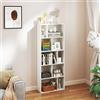 RELAX4LIFE Libreria Scaffale a 5 Livelli in Legno, Scaffale Espositore con 10 Cubi, Libreria Portaoggetti per Soggiorno, Camera da Letto, Ufficio, 60 x 25 x 160 cm