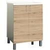 Liberoshopping Mobile Lavatoio in legno con vasca in metacrilato (Quercia Naturale, 60x50 cm)