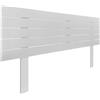 DHOME Testiera in Legno Riciclato DM con Gambe Stile Pallet Orizzontale Letto Pallet Supporti inclusi(Bianco Solido, 145cm)