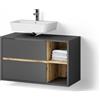 Livinity Mobile sottolavabo per bagno Vomano, Antracite, 100 x 60 cm