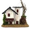 Ferrari & Arrighetti Casette per Presepe, Casetta e Torretta con Tettoie Rosse per Presepe Tradizionale Bertoni, 15x10x14 Cm Circa