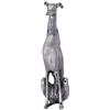 KADIMA DESIGN Decorazione Festiva Design Dog Argento Alluminio Levriero Statua Scultura