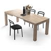 Mobili Fiver, Tavolo Allungabile Moderno, Iacopo, 140(220) x90 cm, Quercia, per 6-10 persone, Tavolo Cucina, Soggiorno, Made in Italy