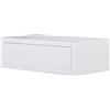 MODULARREDO | LEGOLO MAXI Mensola da Muro con Cassetto, Comodino Sospeso, Mensola da Parete, 45x14.3p23.7 cm, Bianco, Kit Tasselli Incluso - Made in Italy