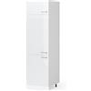 Vicco Armadio frigorifero R-Line, Bianco lucido, 60 cm, per la libera combinazione all'interno di sistemi cucina modulari