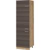 Vicco Armadio frigorifero R-Line, Grigio nobile, 60 cm, per la libera combinazione all'interno di sistemi cucina modulari
