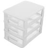 Alipis Organizzatore da Scrivania a Cassetti in Plastica Bianca, Multi-strato Design Semplice per Ufficio e Scuola, Scatola per Cosmetici e Accessori