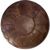Poufs&Pillows Pouf Artigianale Premium in Vera Pelle - Fatto A Mano - Venduto Imbottito - Cuscini Da Pavimento, ottomano (Cioccolata)