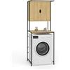 IDMarket - Mobile per lavatrice DETROIT con armadio, design industriale