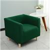 Mswborml Quadrato Fodere Copripoltrona da Cocktail con Fondo Elastico, Rimovibile Copripoltrona Elasticizzato Sedia da Club, Elasticizzato Copripoltrona Chesterfield 1 Posto AntiGraffio,N