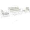 Bizzotto Set4 Salotto con Cuscini Baltic Bianco Yk11 cod.0663130
