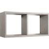 MODULARREDO | MORGANA MAXI Mensola da Muro, Libreria Sospesa, Libreria da Parete, Scaffale da Parete, Rovere Grigio Nuovo, 70x35 p23.7 cm, Kit Tasselli Inclusi - Made in Italy