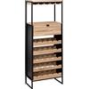 5 five simply smart Aliaj - Mobile da bar x25 butteuilles effetto rovere naturale