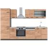Vicco Cucina componibile R-Line, Rovere dorato/antracite, 300 cm, PL Marmo, adatto per l'espansione personalizzata tramite moduli aggiuntivi