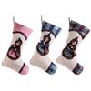 Generico Calza Befana in Stoffa con Befana in Rilievo - Calze Natalizie Assortite in Tessuto Decorativo - Idea Regalo Epifania - Addobbi da Appendere Colori Assortiti