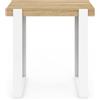 IDMarket - Tavolo da bar PHOENIX in legno e bianco 90 cm