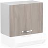REDÒKASA Pensile per cucina componibile da 60 cm con un'anta, realizzata in legno 100% MADE IN ITALY disponibile con/senza Cappa (Senza Cappa, Olmo)