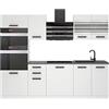 B BELINI GROUP Belini Tracy, blocco cucina componibile - Cucina da 240 cm, con mobili da cucina completi senza elettrodomestici, con pensili e ripiani inferiori, senza piani di lavoro, bianco opaco