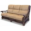 ALFASOFA Divano mod. PAVAROTTI Struttura in legno di faggio massello, Colore Arte Povera,disponibile nelle versioni 3 posti, 2 posti, poltrona. (Tessuto Acacia - Colore 3(beige scuro)), 3 posti